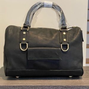 NWT J.Crew leather satchel, black
